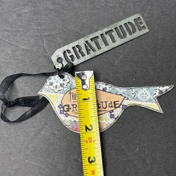 Kelly Rae Roberts Double Sided Bird Ornament “hello Possibility” Hello Gratitude - Picture 6 of 8